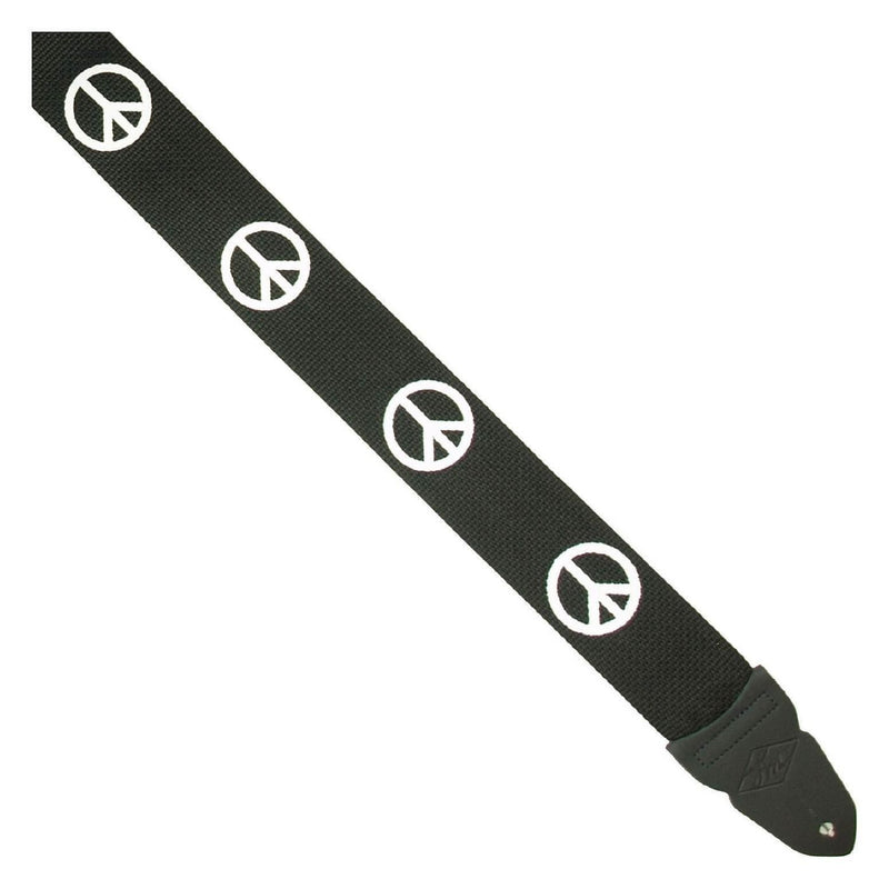 LM 2inch Poly Seatbelt Type Guitar Strap in Peace Design