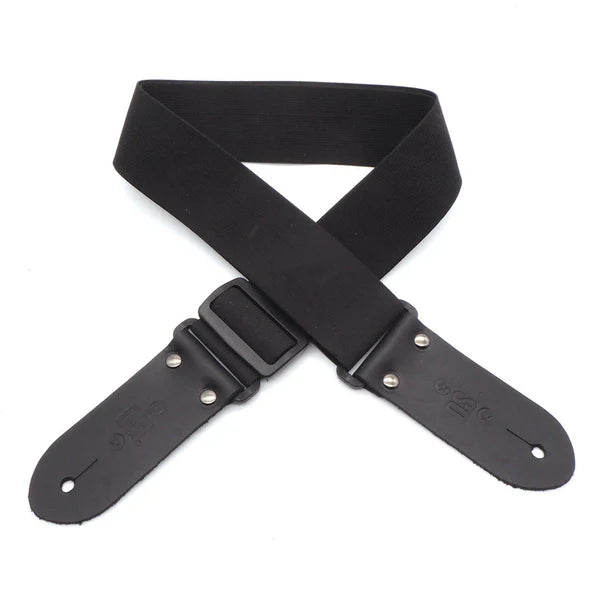 DSL Black Elastic Guitar Strap