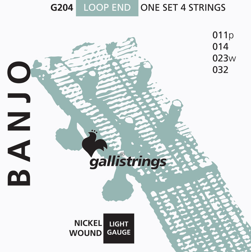 G204 Galli NW Tenor Banjo Strings Light Gauge