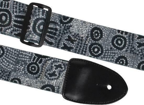 XTR Guitar Strap Dot Art Design 2 Inch Poly Cotton Leather Ends