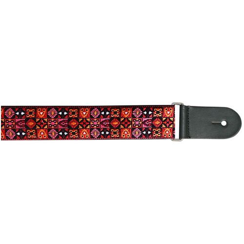 XTR DELUXE VINTAGE 60S RED PATTERN GUITAR STRAP