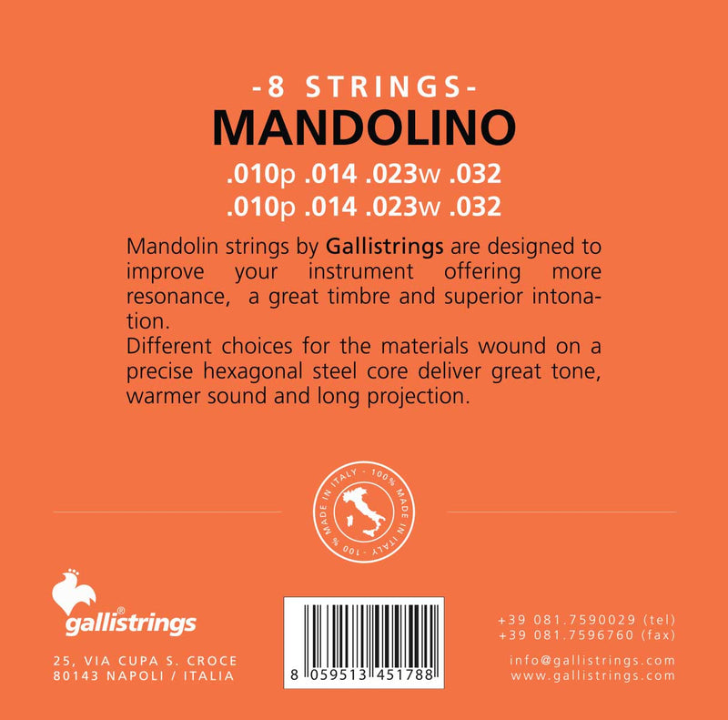 Galli Mandolin Strings 10-32 Phosphor Bronze Light