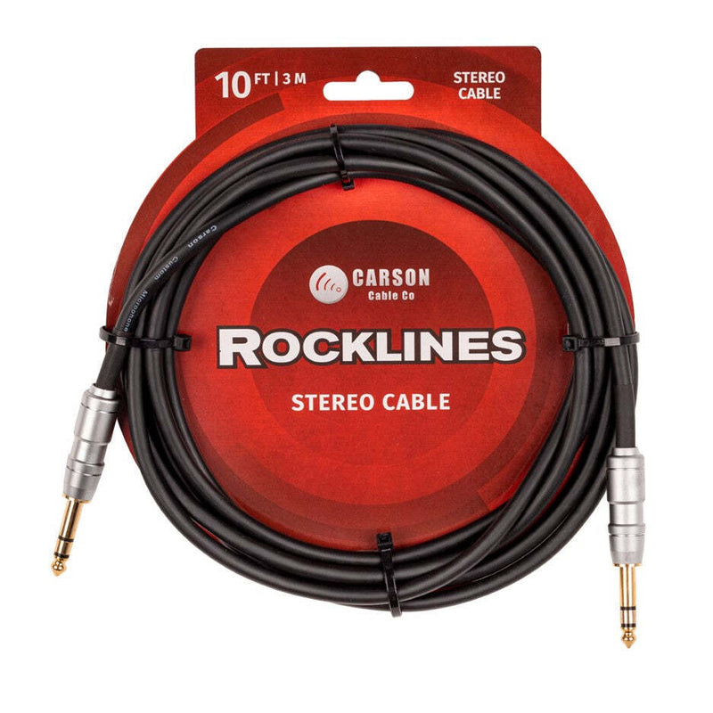 Carson Rocklines 10ft TRS cable Stereo Jack to Jack