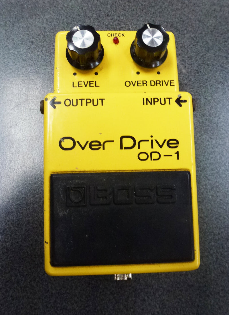 VINTAGE Boss OD-1 Overdrive Pedal 1979 Black Label MIJ RC3403ADB Chip