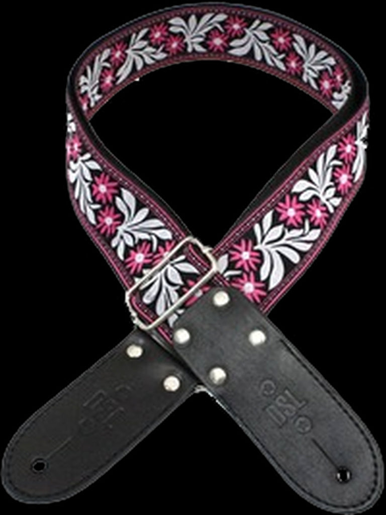 DSL Fuchsia Jacquard Weave Guitar Strap