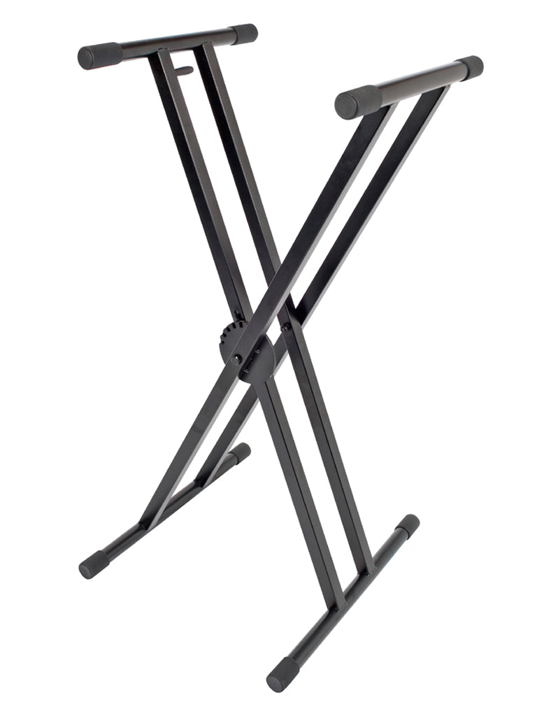 XTREME DOUBLE BRACED X FRAME KEYBOARD STAND BLACK