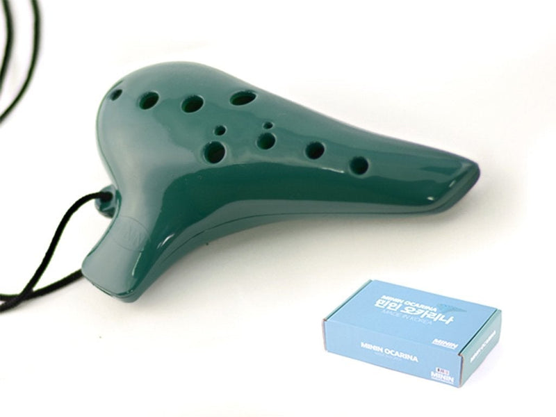 Ocarina in Cloth Pouch Key of C Green